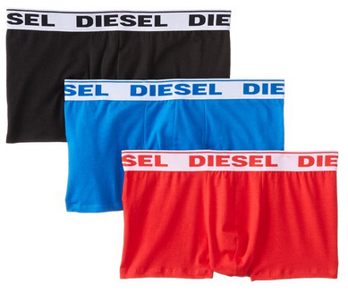 DIESEL 迪赛 <em>男士</em>纯棉平角<em>内裤</em>3条装 18.55美