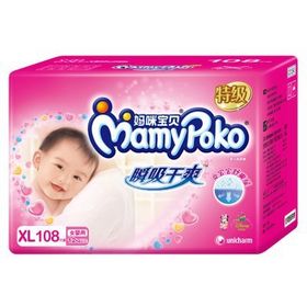 myPoko <em>妈咪宝贝 瞬吸干爽 XL 女宝宝108片</em>_