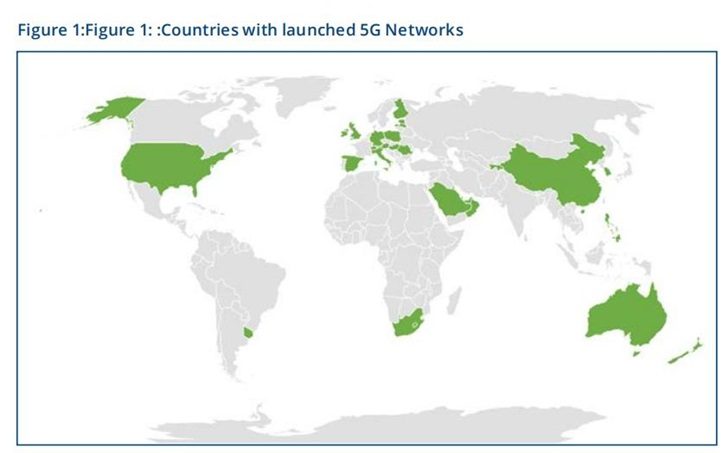 GSA报告:全球已有63家运营商推出商用5G服务