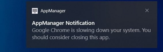 Chrome slowing down system