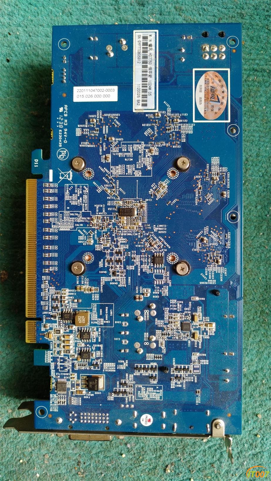 100元出块镭风hd77501gb显卡