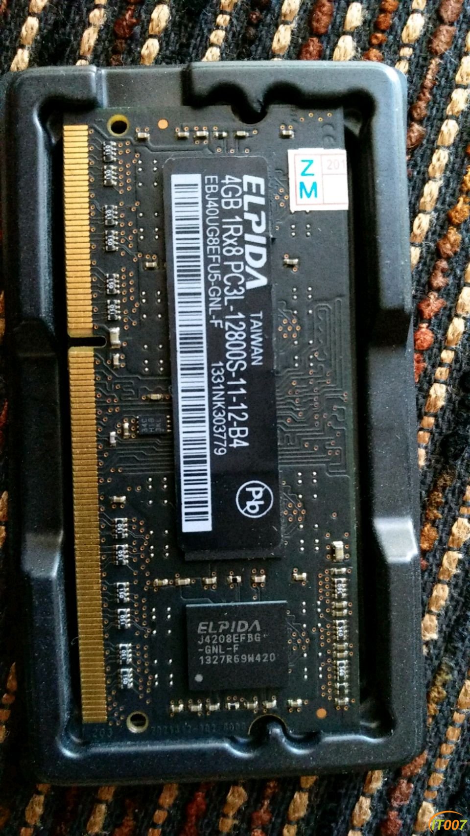 elpida/尔必达原厂4gb pc3l-12800s(ddr3 1600) 来自:it007 android