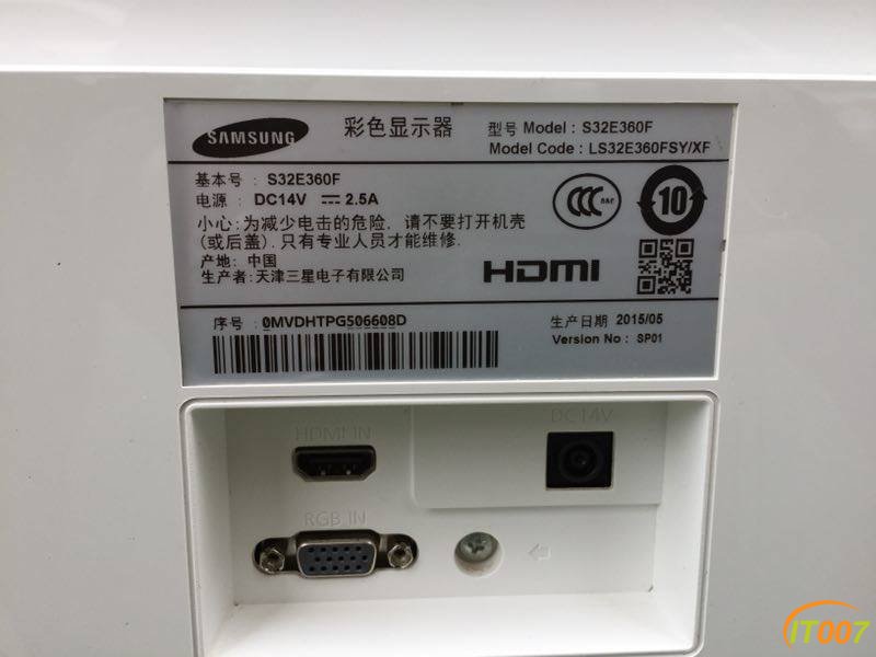695出三星32寸显示器s32e360f成色9成新完美屏
