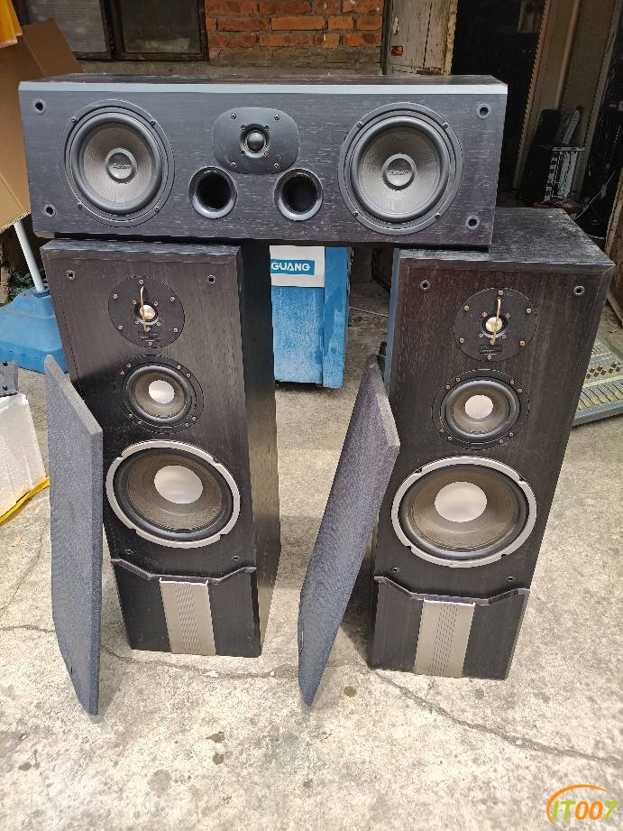 家用电器 爱浪音箱一对落地箱加中置