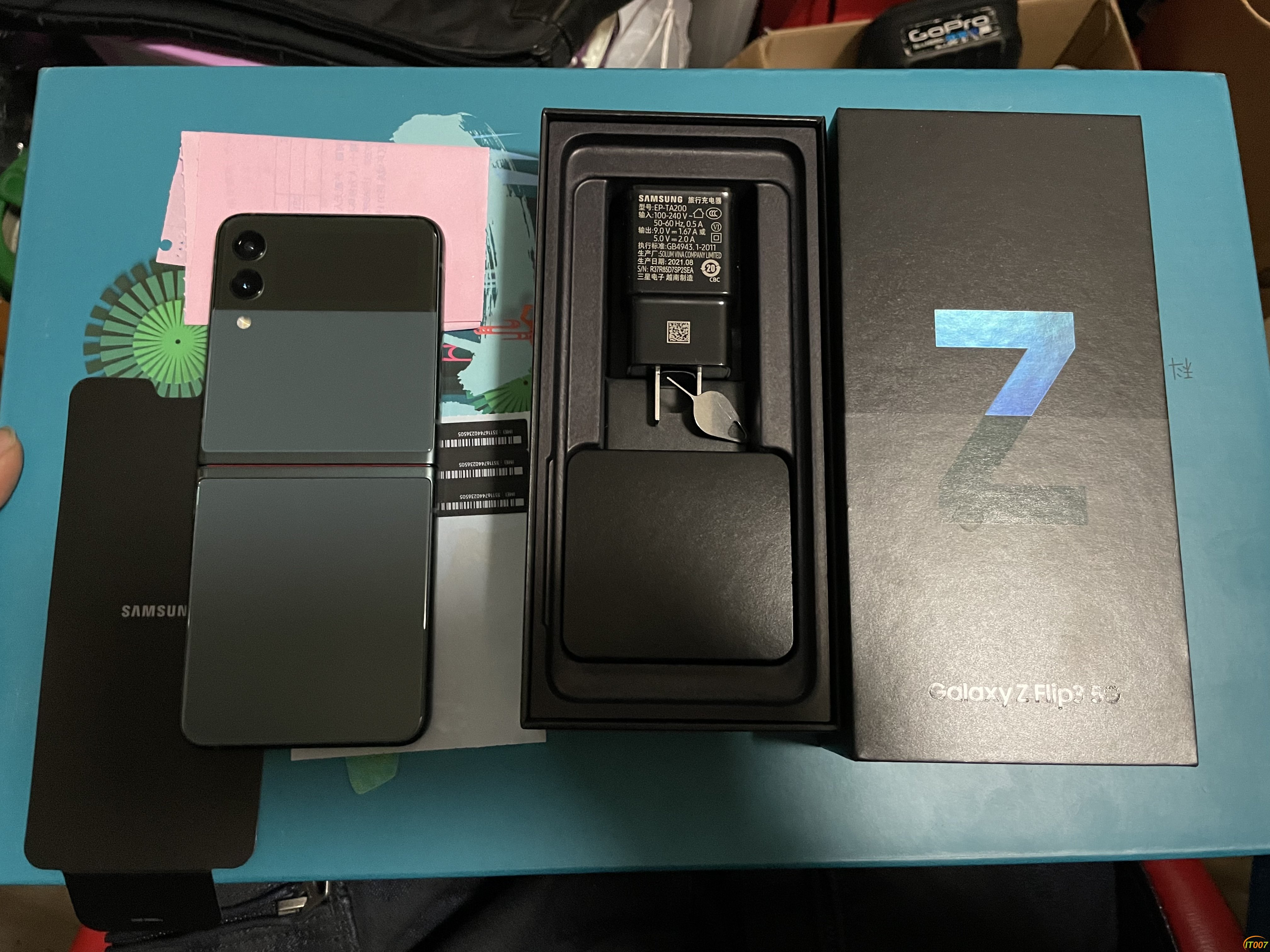 三星折叠屏手机zflip3f7110夏夜森林256g