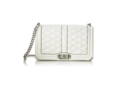 [海淘]REBECCAMINKOFF Love 菱格纹女士单肩包 白色$134.64+$16.83直邮中国