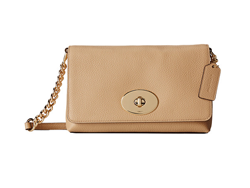 [海淘]Coach 蔻驰 Polished Pebble Leather Crosstown Crossbody链条包117.99美元