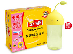 夏季必备！立顿黄牌精选红茶100袋赠立顿夏日时尚水杯 天猫商城31.9元包邮