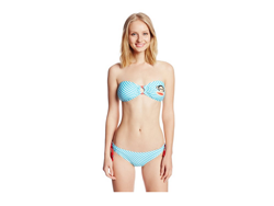 [海淘]Paul Frank 大嘴猴 Red Julius Stripe Bandeau Bikini 比基尼套装$7.64起+$3.31