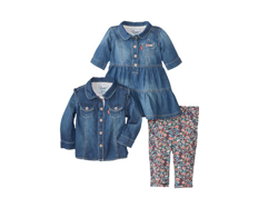 [海淘]Levi's 李维斯 Newborn Delphine 女童套装（3-6个月）$14.3（需用码）