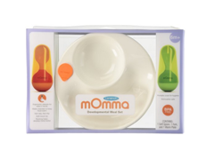 [海淘]Lansinoh momma Mealtime 宝宝防滑保温碗餐具+不倒翁叉勺套装$15.79+$4.49