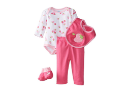 [海淘]bon bebe Newborn Berry 女童4件套$4.91