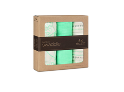 [海淘]aden+anais rayon from bamboo fiber muslin swaddle 多功能包巾 3条装$29.9