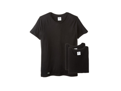 [海淘]Lacoste Essentials 男款Supima棉 圆领T恤（3件装） 黑色$17.91起+$4.58直邮