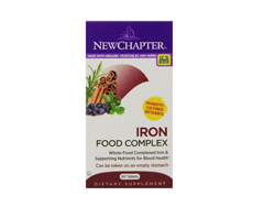 [海淘]NEW CHAPTER 新章 Iron Food Complex 有机补铁片 60粒$12.94