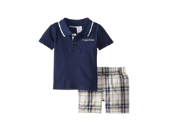 [海淘]Calvin Klein Polo Top with Shorts 男童装$10.9起+$2.97直邮中国（约￥90起）