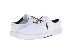 [海淘]拉夫劳伦Polo Ralph Lauren 男子经典款白色帆布鞋   $25.99