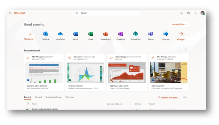 微软更新 Office.com 和 Office Windows 版：全新主页、我的内容、创建页面