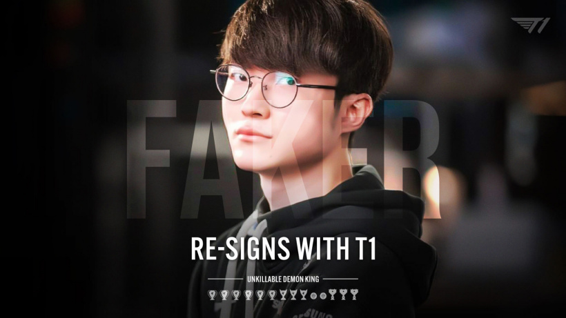 《英雄联盟》T1 战队官宣 Faker 续约：继续并肩作战