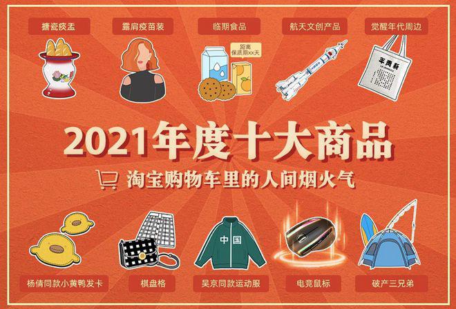 淘宝发布“2021 年度十大商品”，露肩“疫苗装”、搪瓷痰盂等入选