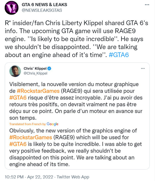 爆料：《GTA6》将采用 RAGE 9 引擎，画面效果引领时代
