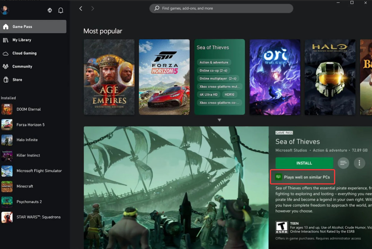 微软 Win11 / Win10 Xbox 应用引入性能指标，人性化概述游戏能否顺畅运行