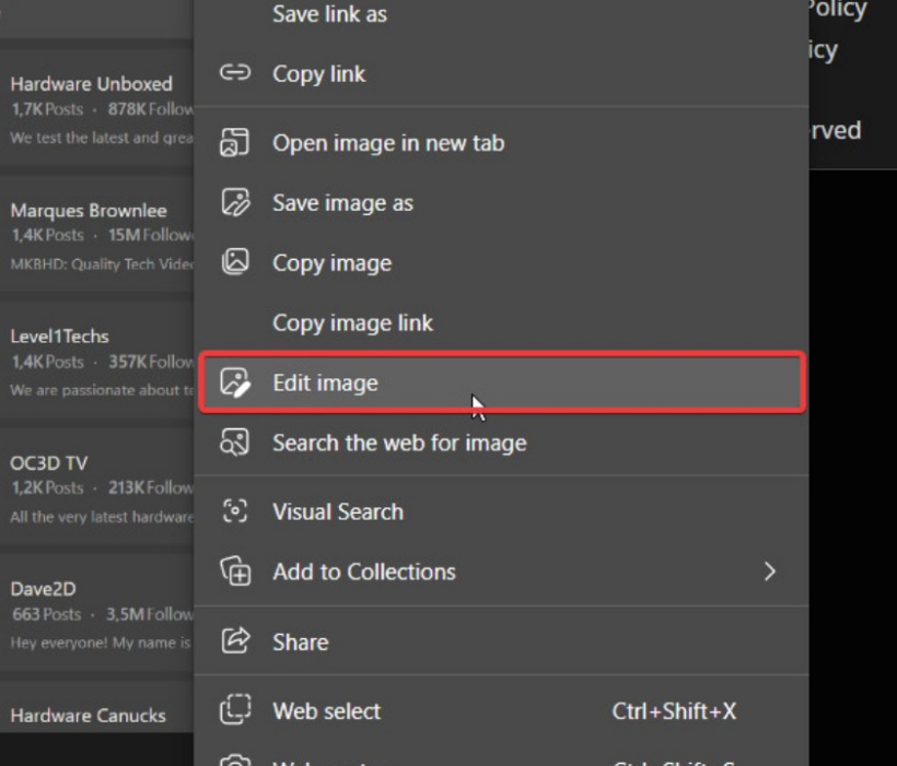 微软将为 Edge 推出类似 Win11 照片的功能，帮助用户在浏览器中修图