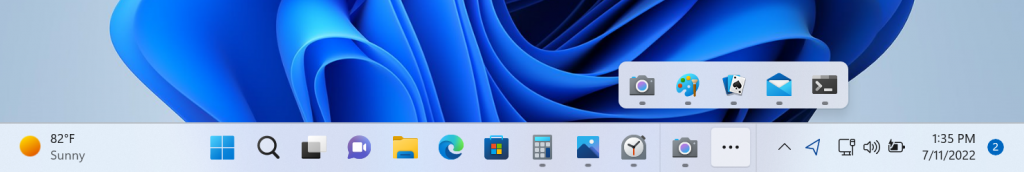 微软发布 Win11 Dev 25163 版本更新：新增“任务栏溢出”状态