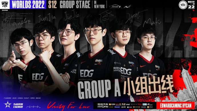 《英雄联盟》S12 全球总决赛：EDG 不敌 T1，小组第二出线