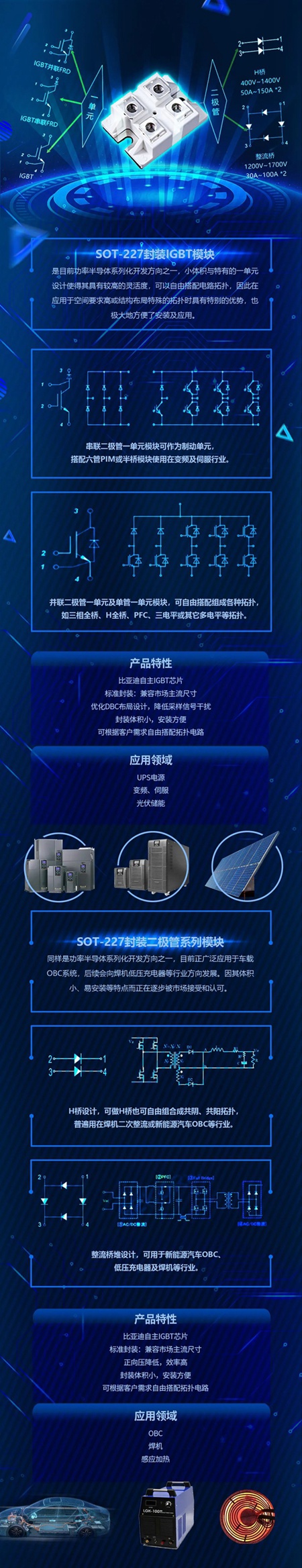 比亚迪半导体推出 SOT-227 封装 IGBT / 二极管系列模块：可用于 UPS 电源、新能源汽车 ...