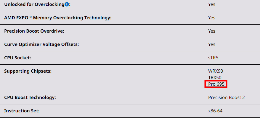AMD 神秘 Pro 695 芯片组曝光，媒体猜测为双路线程撕裂者 Pro 做准备 ...