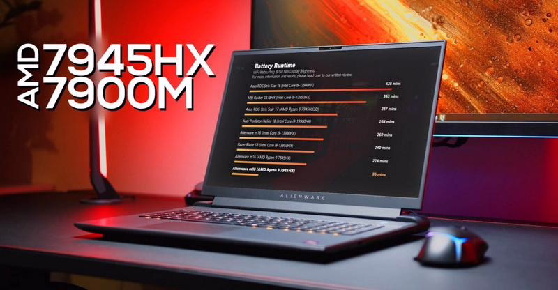 最强 AMD 笔记本外星人 m18 实测：Radeon RX 7900M 媲美 RTX 4080
