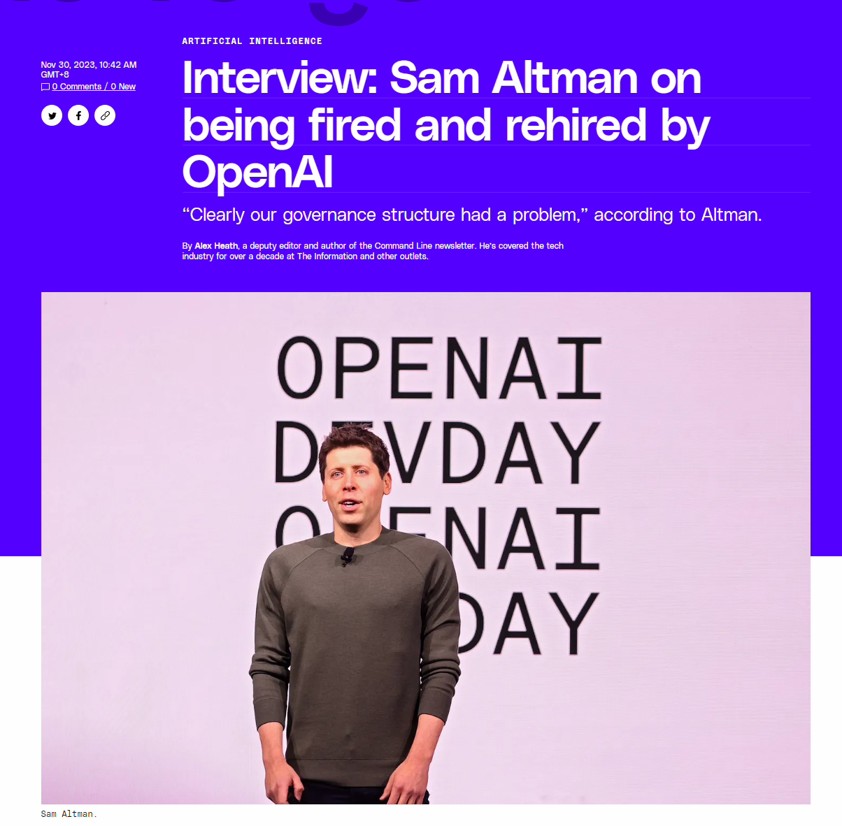 阿尔特曼拒绝回答为何被 OpenAI 解雇，新董事会将进行独立调查 ...