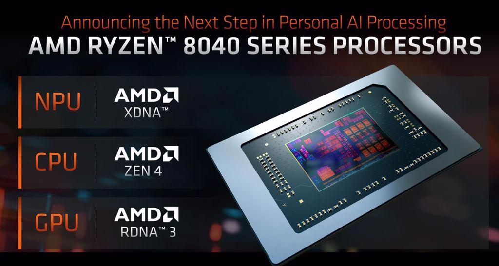 AMD 宣布 Ryzen 8040 系列 APU：16 TOPs，Zen 4 CPU、RDNA 3 GPU，升级 XDNA AI NPU ...