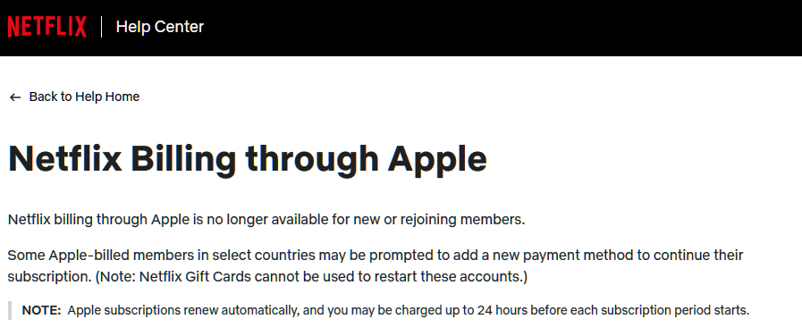 Netflix 不再允许会员通过苹果 App Store 付款，要求用户更新支付方式 ...