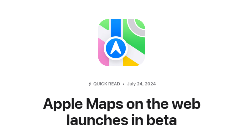 苹果宣布推出 Apple Maps 网页版地图，全球用户可直接通过浏览器访问 ...