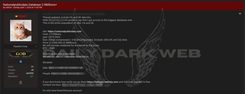全球第 2 大数据泄露事件，背调公司 NPD 遭攻击：影响 29 亿人、277.1GB 数据 ...