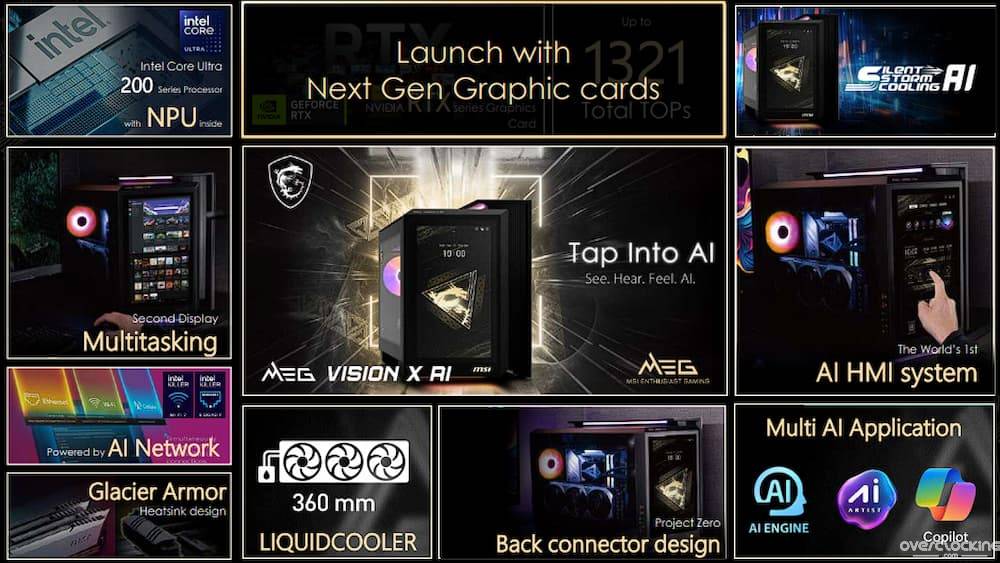 微星展示 MEG Vision X AI 整机,消息称明年一月起推 RTX 50 版 规格介绍