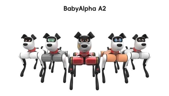 国内首款多模态 AI 交互四足机器人BabyAlpha A2发布，蔚蓝首款人形机器人明年 Q4量产 ...