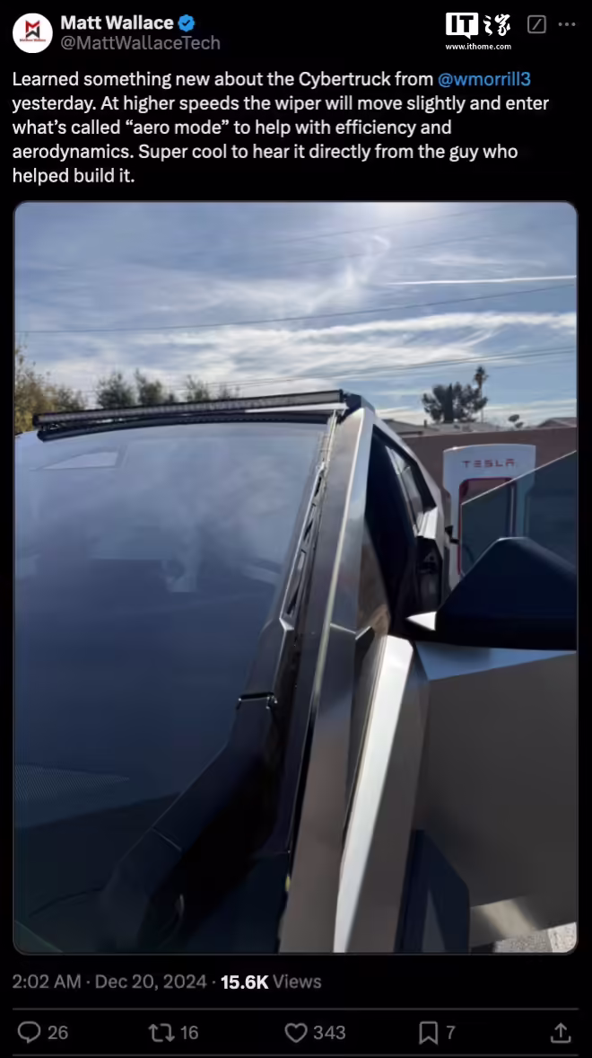 特斯拉公布 Cybertruck 隐藏设计细节，雨刷移至 A 柱位置以提升空气动力学 ...