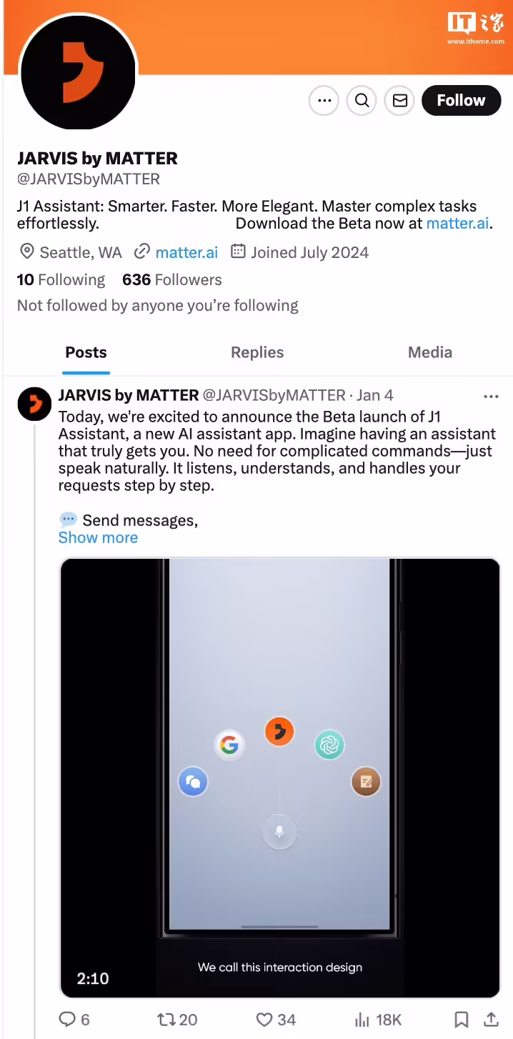 罗永浩 Jarvis 初创项目“J1 Assistant AI 助理”上线，利用语音与大模型互动 ...