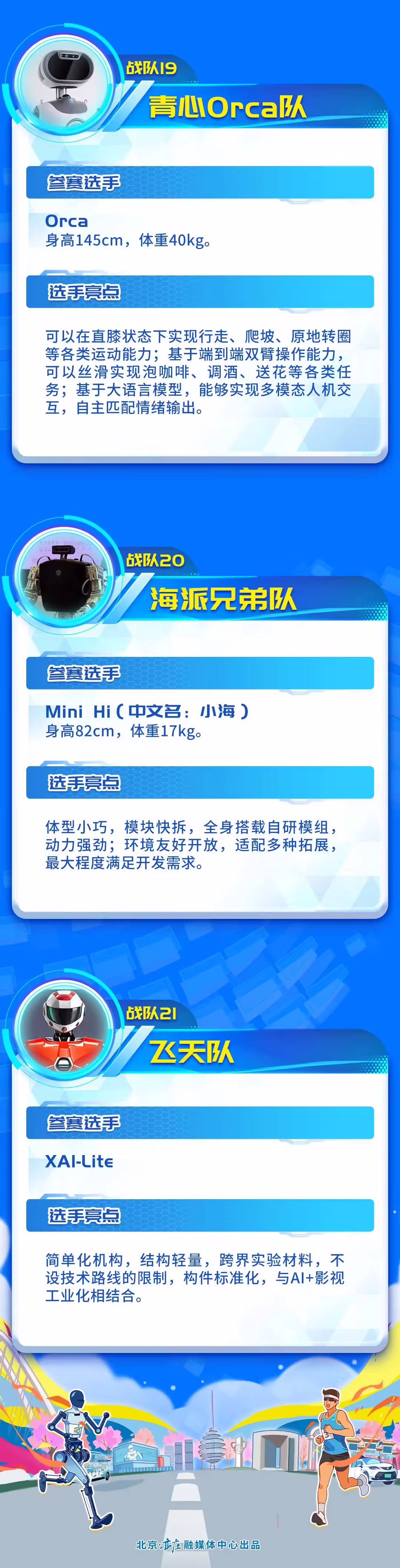 北京人形机器人半马参赛名单揭晓:宇树 G1、夸父等产品,共 21 支队伍