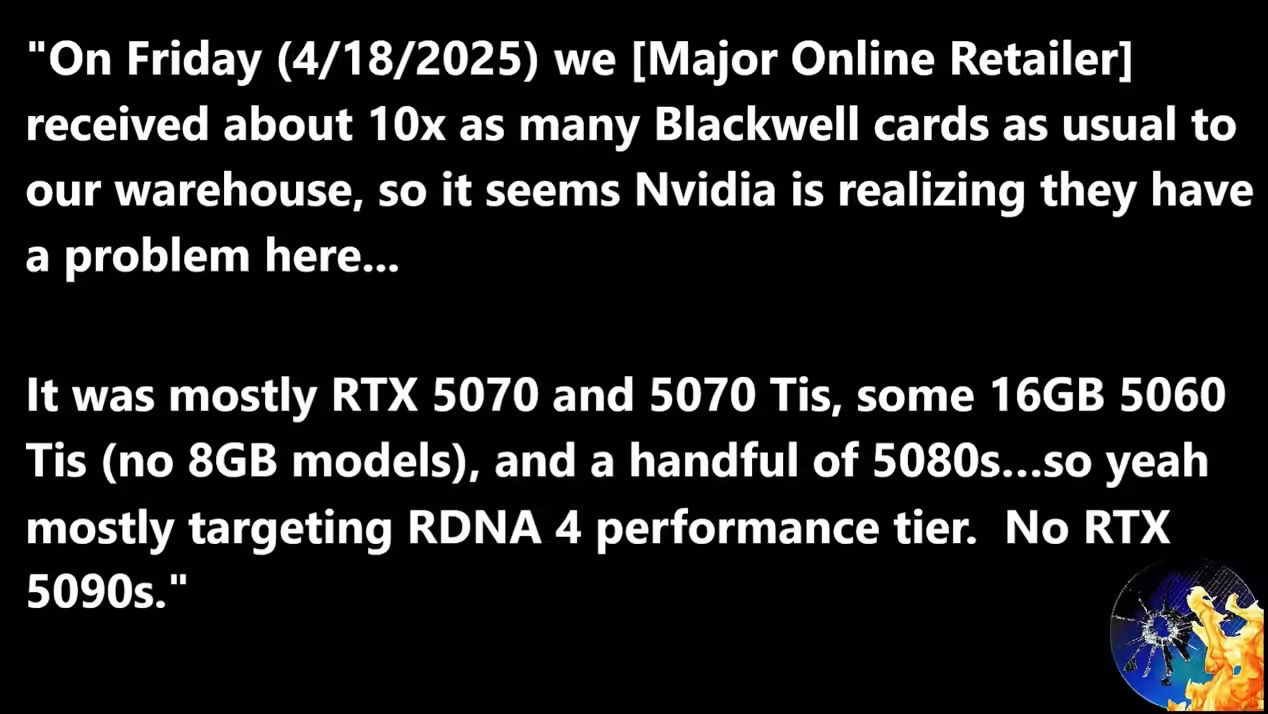 消息称英伟达已大幅提升 RTX 50 系显卡供应量，但不包括 RTX 5060 Ti 8GB 与 RTX 5090 ...