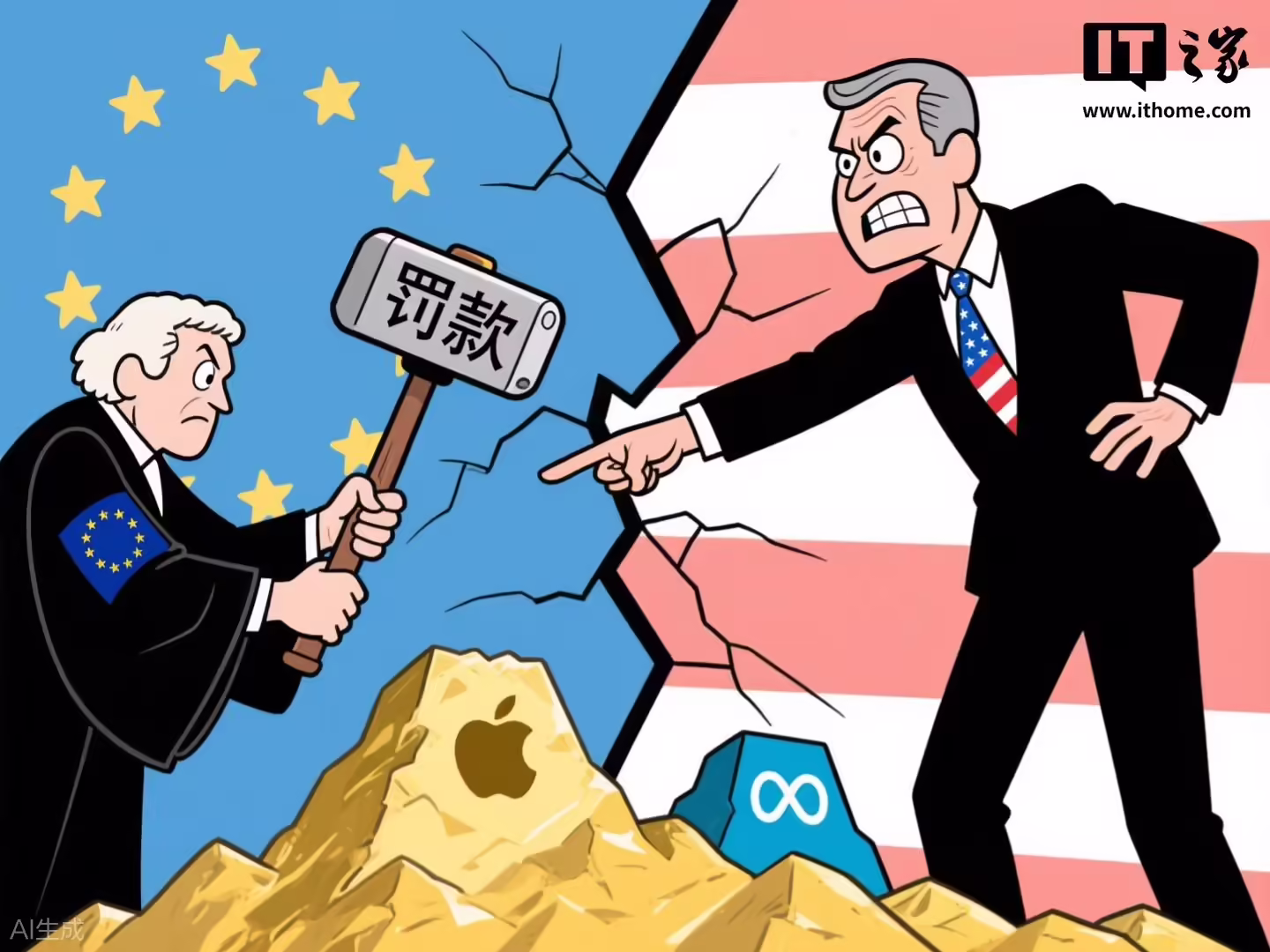 欧盟对苹果和 Meta 罚款 7 亿欧元，美国怒斥这是“经济勒索” ...