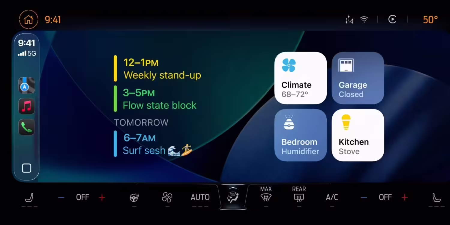 苹果增强车联体验，iOS 26 首次为 CarPlay 引入小部件支持