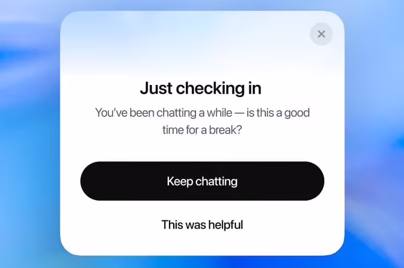 OpenAI 将为 ChatGPT 用户增加时长提醒：别沉迷 AI 聊天，健康最重要 ...