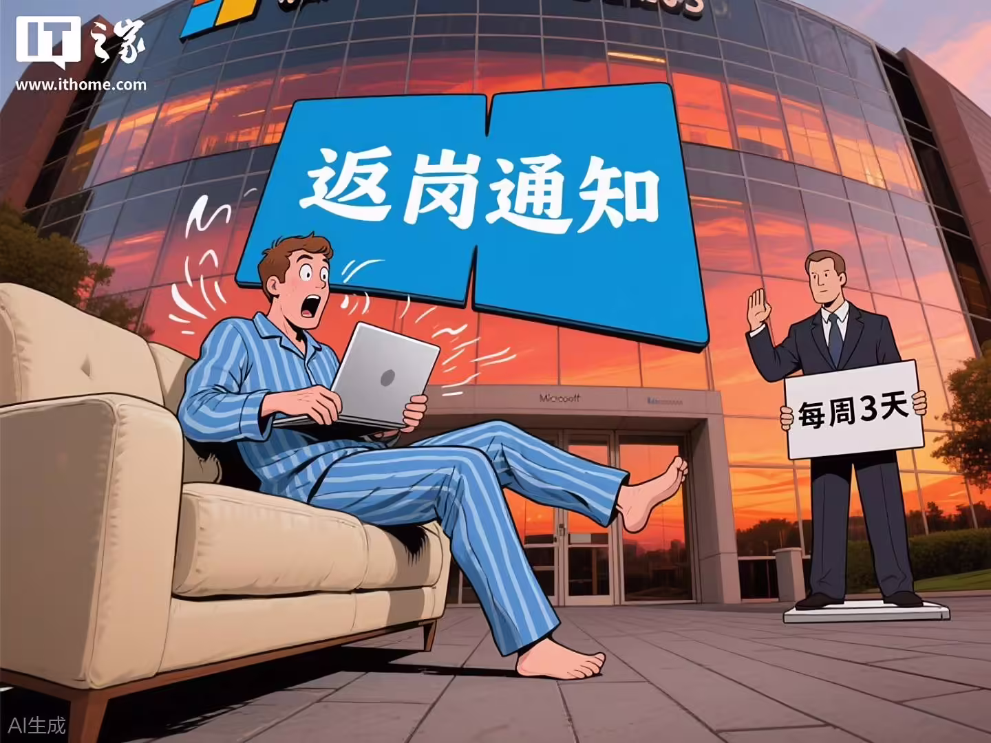 微软被曝拟推行更严格“重返办公室”政策：每周至少三天到岗 ...