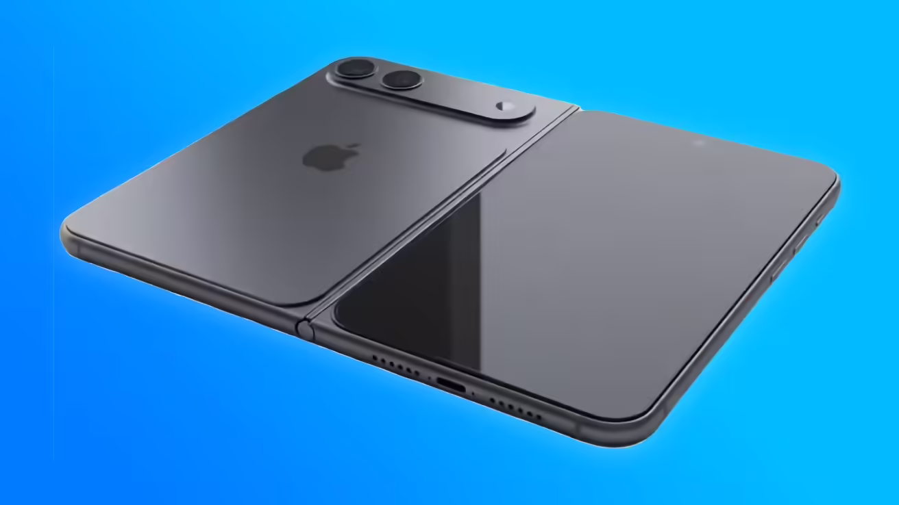苹果首款折叠 iPhone 渲染图再曝：外 5.49 / 内 7.76 英寸屏幕，厚 4.8mm/9.6mm ...