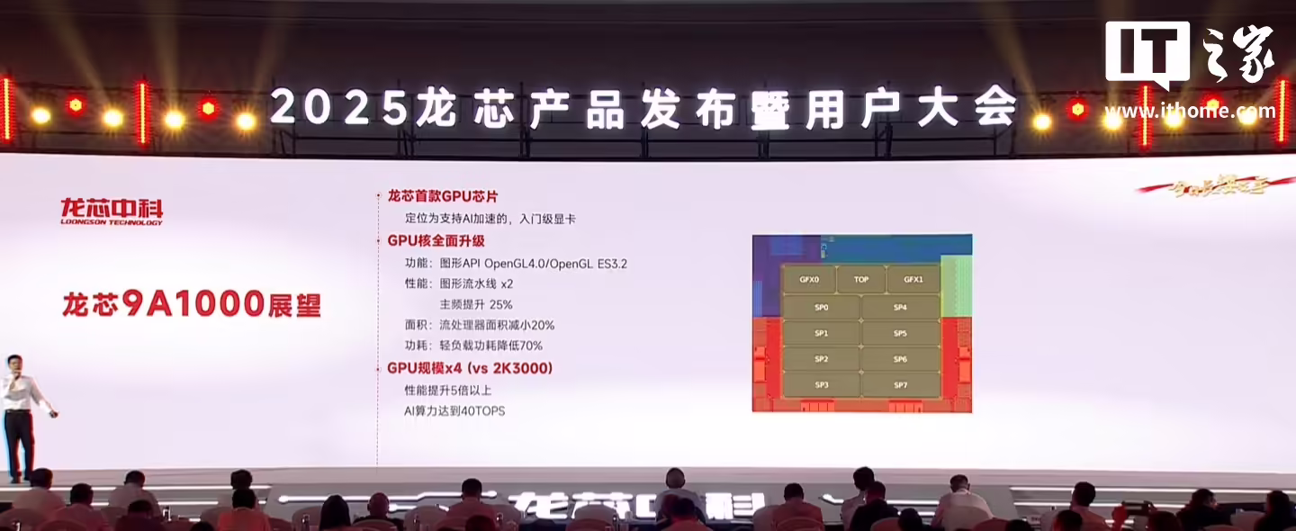 龙芯首款 GPU 芯片 9A1000 对标 AMD RX 550，下一代 9A2000 图形性能达 4 倍 ...
