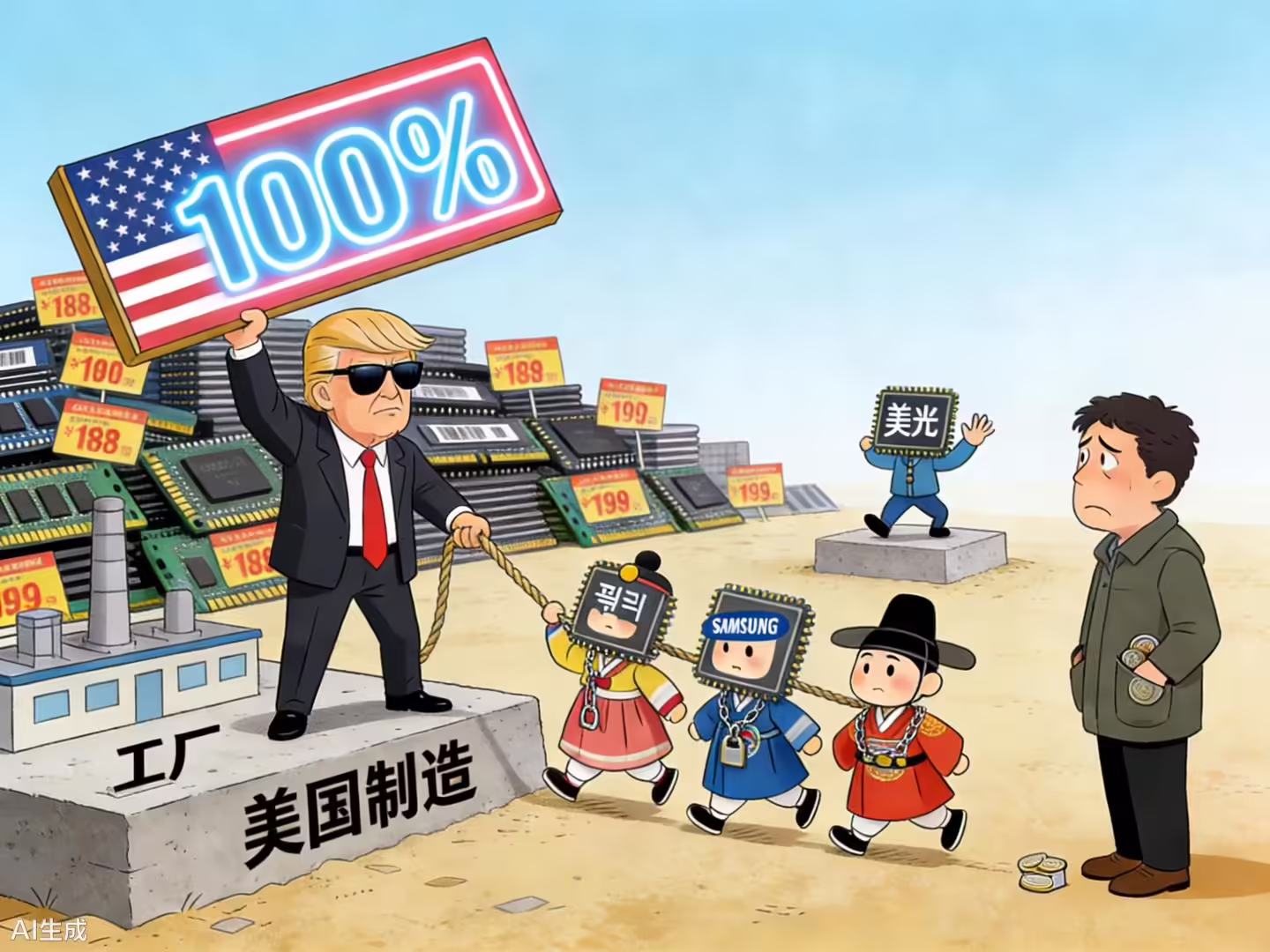 全球内存价格恐进一步失控，美国挥舞 100% 关税大棒